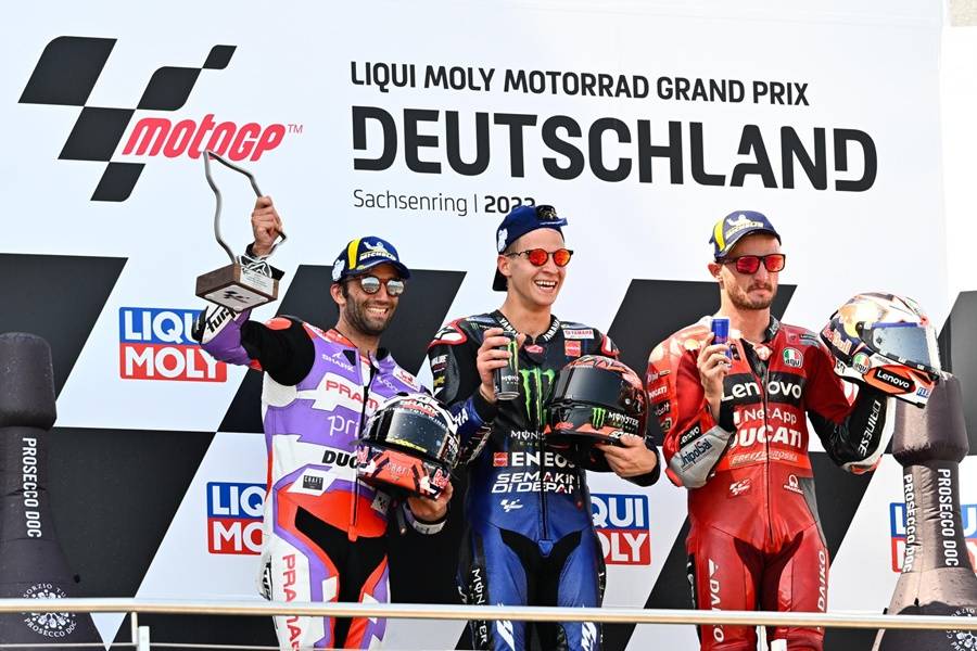 Read more about the article Fabio Quartararo triumphed at the Sachsenring MotoGP to score a point while Bagnaia’s disappointing blunder