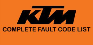 Find here the KTM fault code list